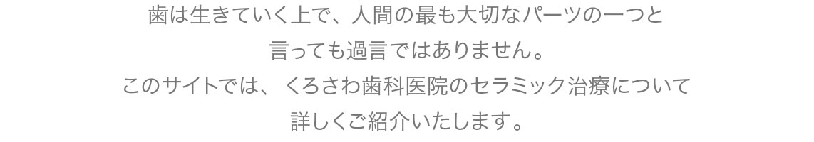 歯は行きていく上で、人間の最も大切なパーツの一つ言っても過言ではありません。