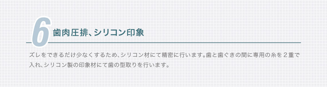 6.歯肉圧排、シリコン印象