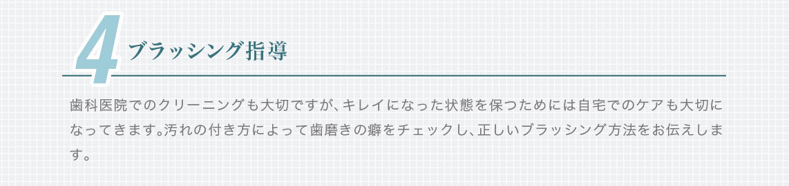 4.ブラッシング指導