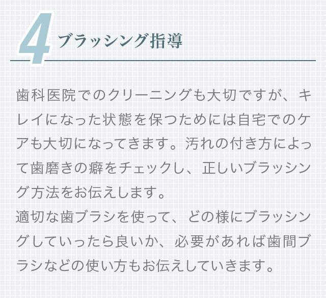 4.ブラッシング指導