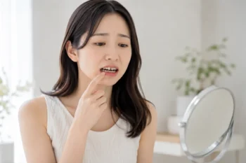 すきっ歯に悩んでいる女性